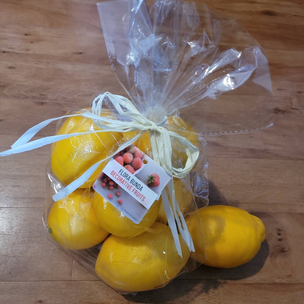 Flora Bunda Decorative Lemons (Qty 8 in Bag)